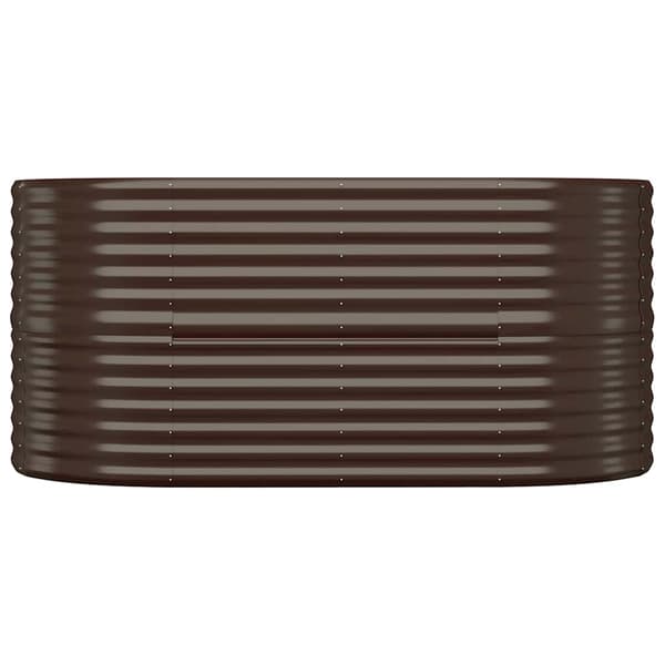 vidaXL Odlingslåda galvaniserat stål 152x80x68 cm brun Brun