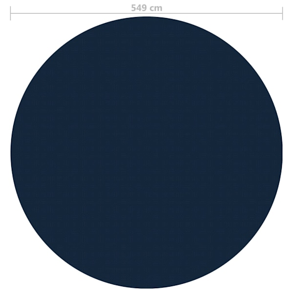 vidaXL Värmeduk för pool PE 549 cm svart och blå Svart