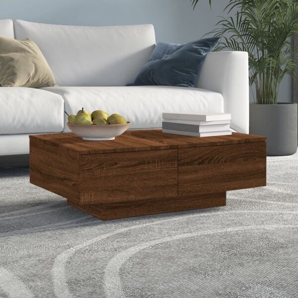 vidaXL Soffbord brunek 90x60x31 cm konstruerat trä Brun