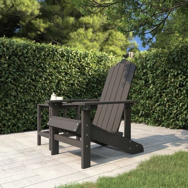vidaXL Adirondackstol HDPE antracit Antracit