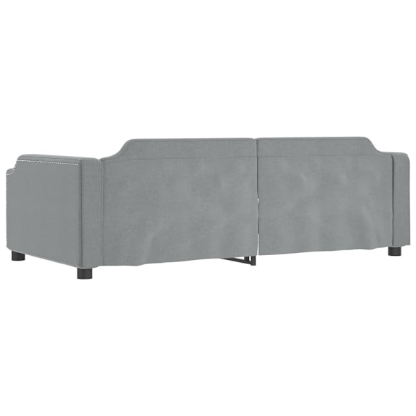 vidaXL Dagbädd utdragbar ljusgrå 80x200 cm tyg Grå