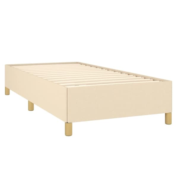 vidaXL Sängram gräddvit 90x190 cm tyg Kräm