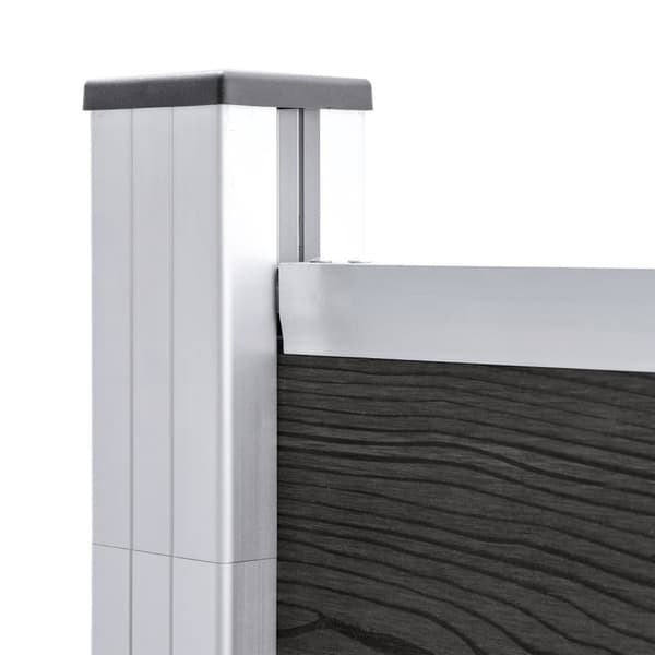 vidaXL Staketpanel WPC 180x186 cm grå grå