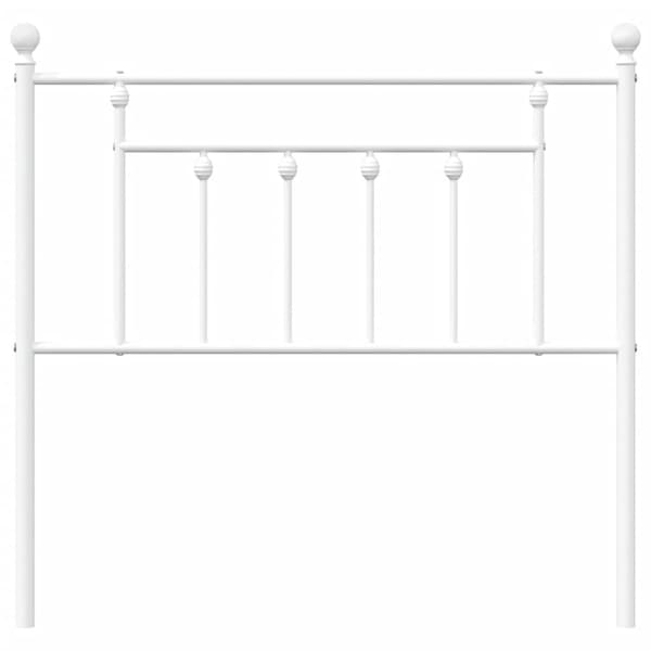 vidaXL Ersättningsgavel metall vit 90 cm Vit