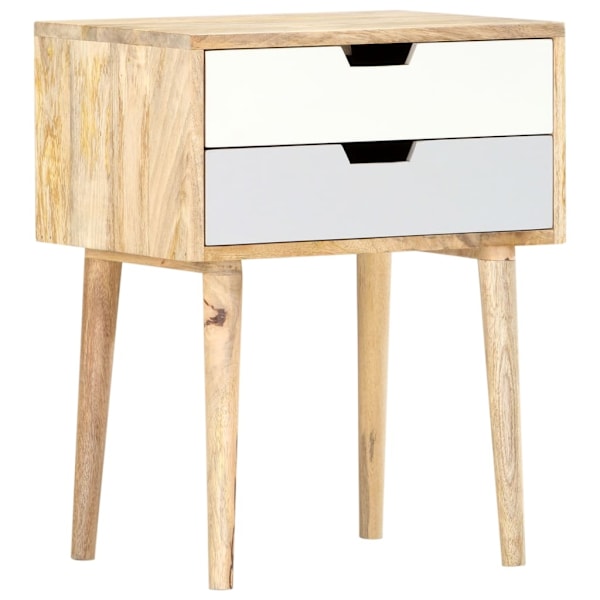 vidaXL Sängbord 47x35x59 cm massivt mangoträ multifärg