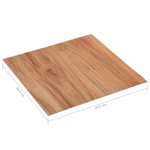 vidaXL Självhäftande golvplankor 5,11 m² PVC naturlig Brun
