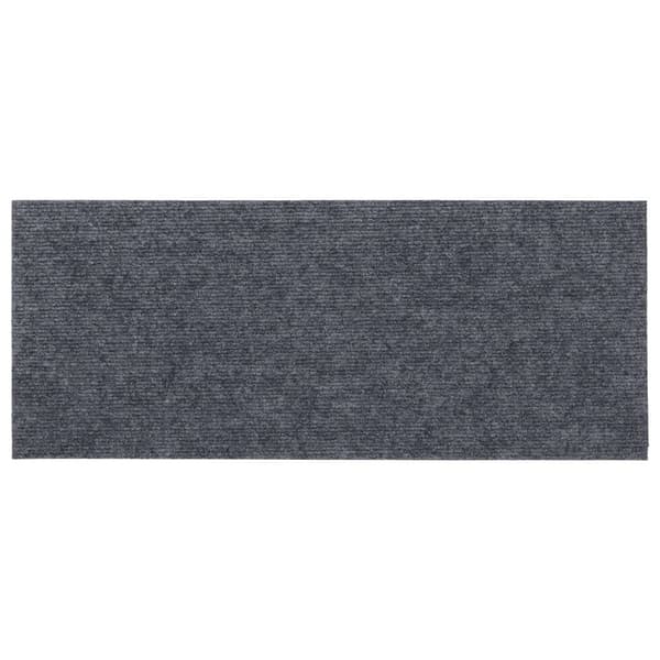 vidaXL Trappmattor självhäftande 15 st 60x25 cm ljusgrå rektangulära grå