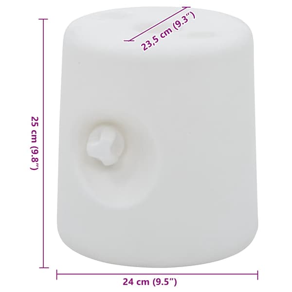 vidaXL Paviljongvikter 4 st PE vit Vit