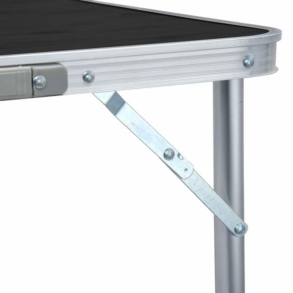vidaXL Hopfällbart campingbord grå aluminium 180x60 cm grå