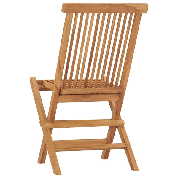 vidaXL Hopfällbara trädgårdsstolar 2 st massiv teak Brun