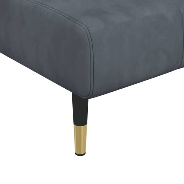 vidaXL L-formad bäddsoffa mörkgrå 275x140x70 cm sammet Grå
