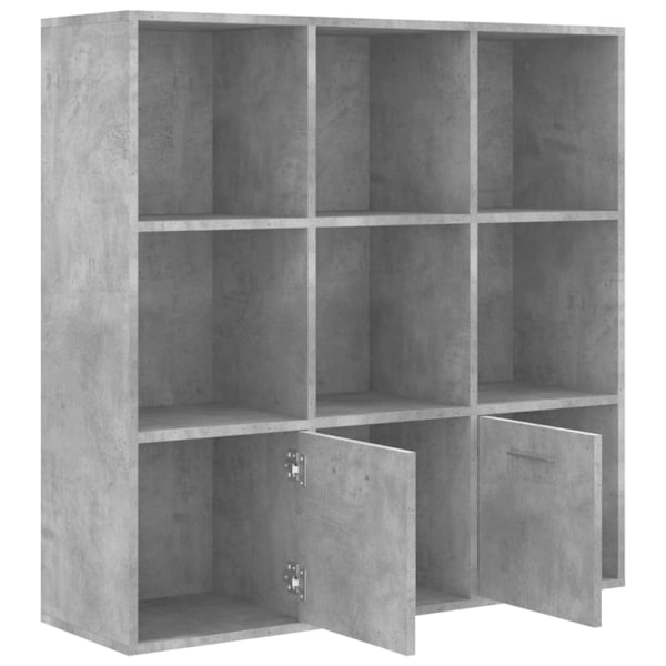 vidaXL Bokhylla betonggrå 98x30x98 cm konstruerat trä grå