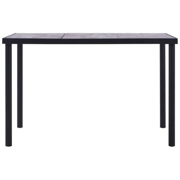 vidaXL Matbord svart och betonggrå 160x80x75 cm MDF Svart