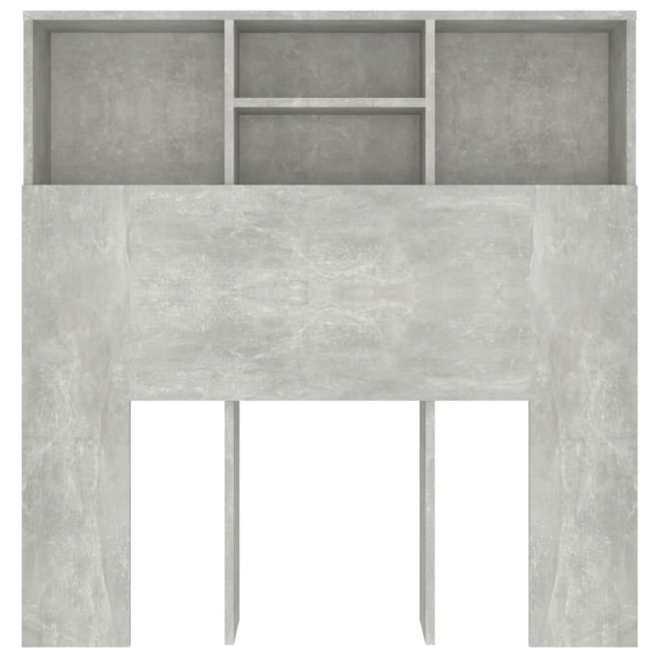 vidaXL Sänggavel med förvaring betonggrå 100x19x103,5 cm Grå