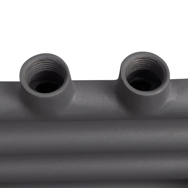 vidaXL Handdukstork centralvärme element rak grå 600 x 1160 mm grå