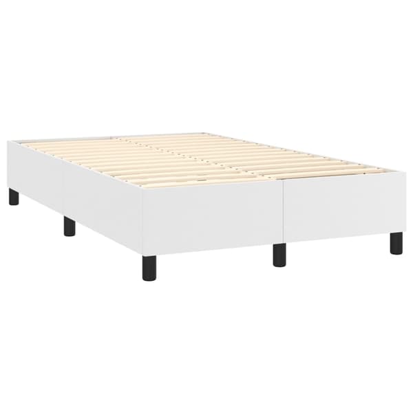 vidaXL Ramsäng med madrass vit 120x190 cm konstläder Vit