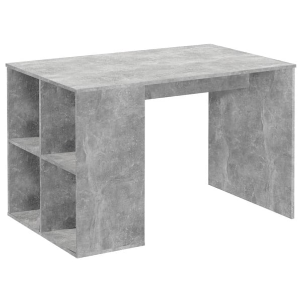 FMD Skrivbord med sidohyllor 117x73x75 cm betong grå