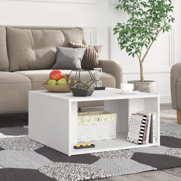 vidaXL Soffbord 4 st vit 33x33x33 cm konstruerat trä Vit