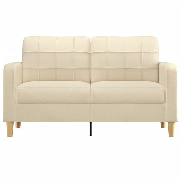 vidaXL 2-sitssoffa gräddvit 140 cm tyg Kräm