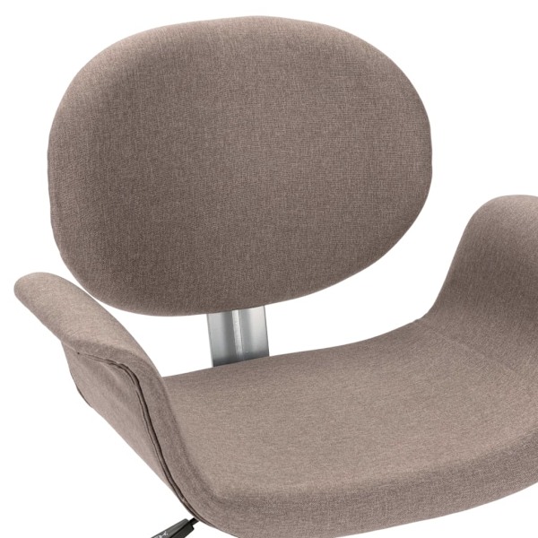 vidaXL Snurrbar kontorsstol taupe tyg Taupe