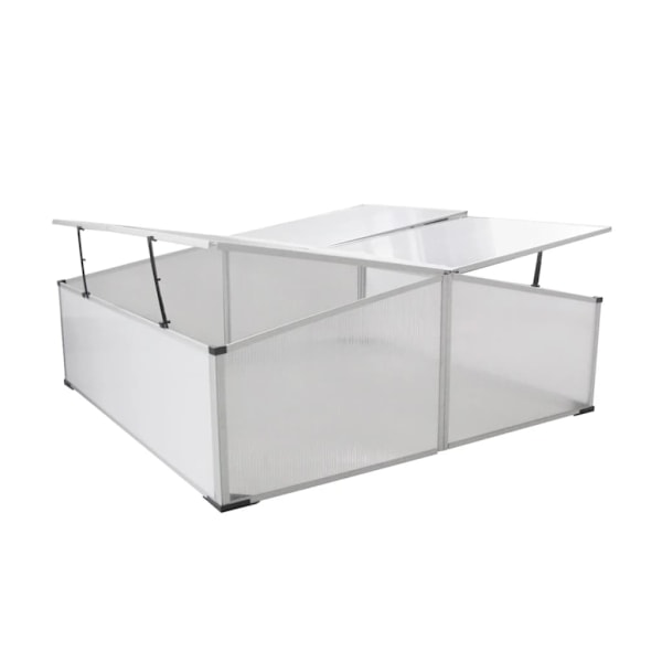 vidaXL Drivbänk med 4 lock utan golv Transparent