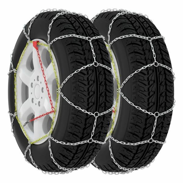 vidaXL Snökedjor till bil 2-pack 16 mm 4x4 SUV storlek 410 Silver