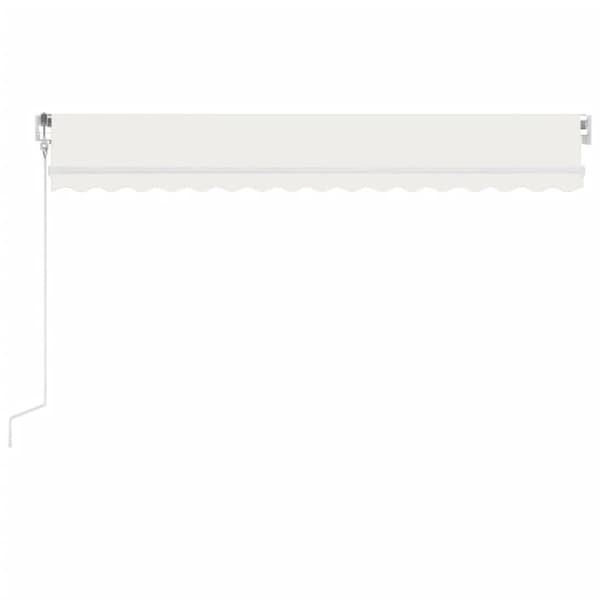 vidaXL Automatisk markis med vindsensor & LED 450x300 cm gräddvit Creme