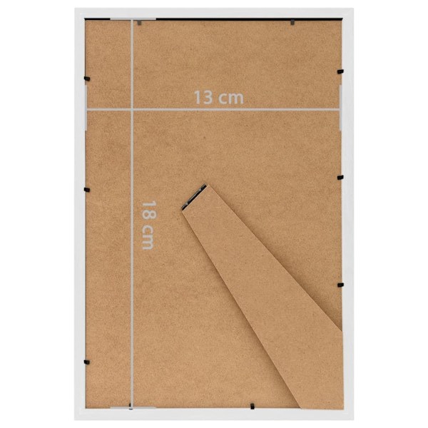 vidaXL Fotoramar 3 st för bord vit 13x18 cm MDF Vit