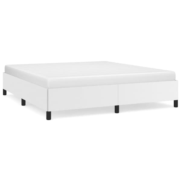 vidaXL Sängram vit 180x200 cm konstläder Vit