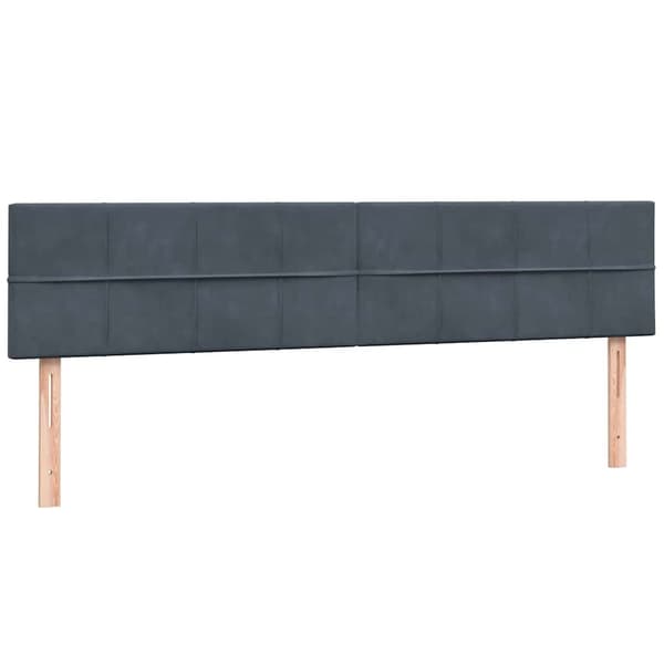 vidaXL Ramsäng med madrass mörkgrå 180x210 cm sammet Grå