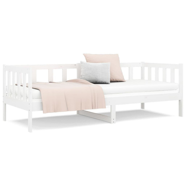 vidaXL Dagbädd vit 90x190 cm massiv furu Vit