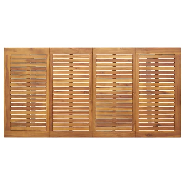 vidaXL Trädgårdsmöbelset 7 pcs Grå Massivt Akaciaträ Grå
