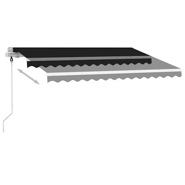 vidaXL Fristående markis automatisk 350x250 cm antracit Antracit