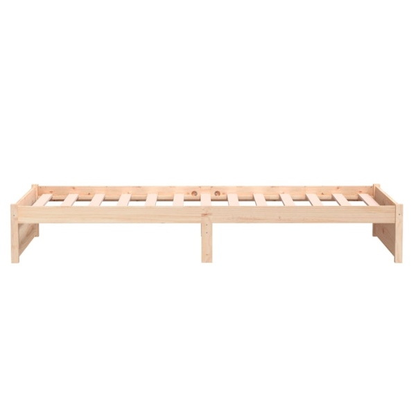 vidaXL Sängram vit massivt trä 100x200 cm massiv trä Vit