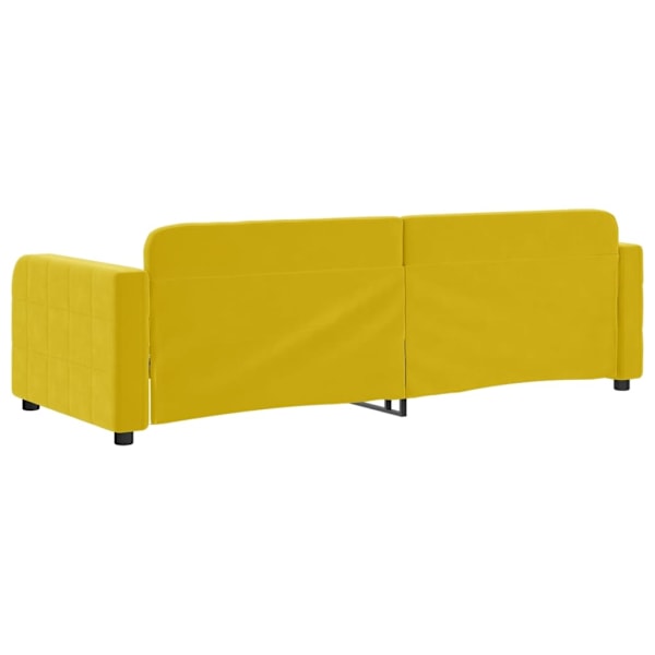 vidaXL Dagbädd gul 80x200 cm sammet Gul