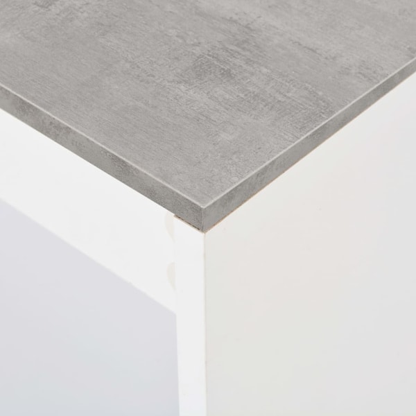vidaXL Barbord med hylla vit 110x50x103 cm Vit