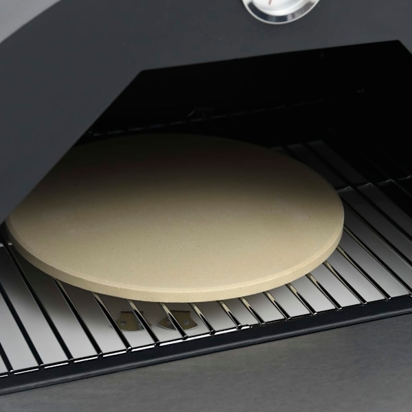 vidaXL Pizzaugn med pizzasten Svart
