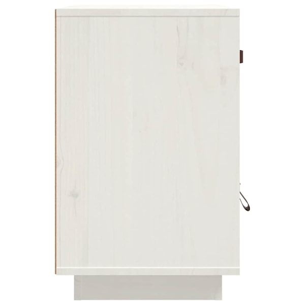 vidaXL Sängbord vit 40x34x55 cm massiv furu Vit