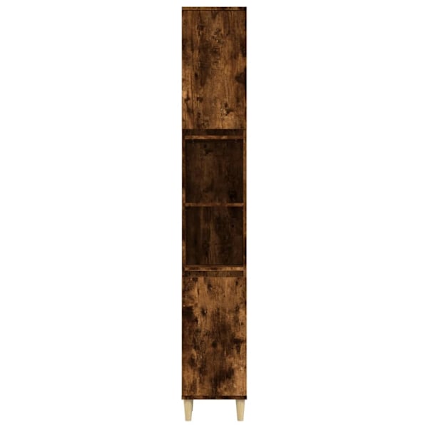 vidaXL Badrumsskåp rökfärgad ek 30x30x190 cm konstruerat trä Brun