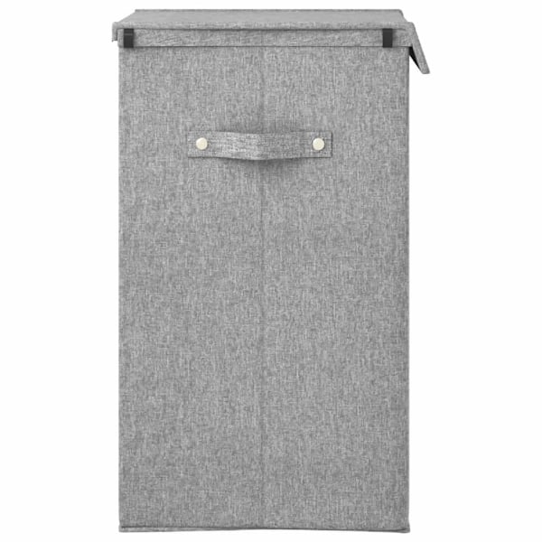 vidaXL Vikbar tvättkorg grå 26x34,5x59,5 cm konstlinne Grå