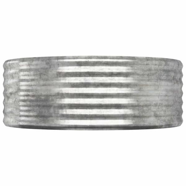 vidaXL Odlingslåda galvaniserat stål 322x100x36 cm silver Silver