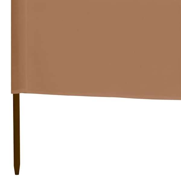 vidaXL Vindskydd 3 paneler tyg 400x160 cm taupe Taupe