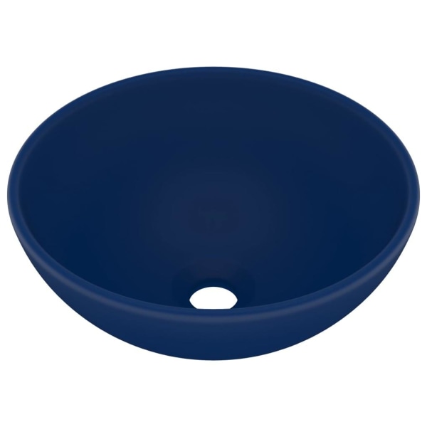 vidaXL Lyxigt runt handfat matt mörkblå 32,5x14 cm keramik Blå
