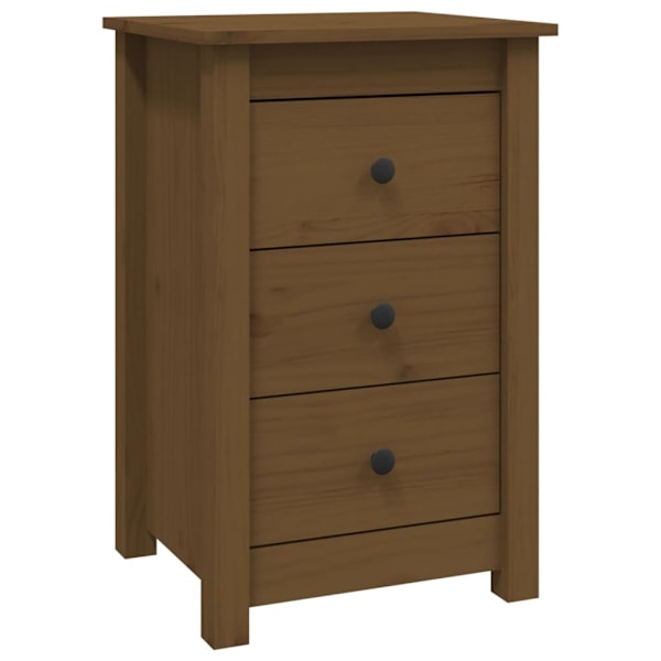 vidaXL Sängbord 2 st honungsbrun 40x35x61,5 cm massiv furu Brun