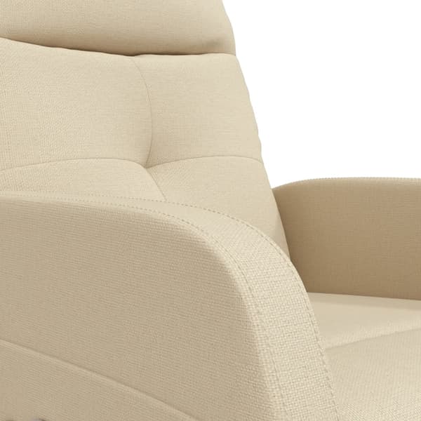vidaXL Reclinerfåtölj gräddvit tyg Creme