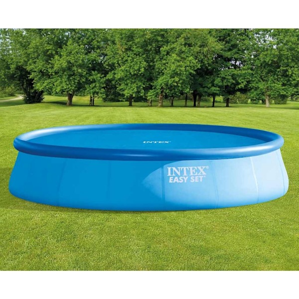 INTEX Poolöverdrag solenergi blå 538 cm polyeten Blå