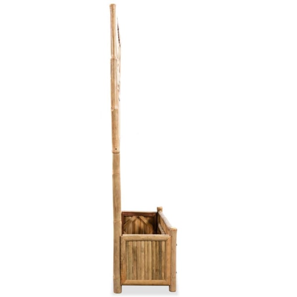 vidaXL Odlingslåda med spaljé bambu 70 cm Brun
