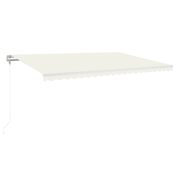 vidaXL Markis automatiskt infällbar 500x350 cm gräddvit Creme