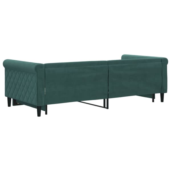 vidaXL Dagbädd utdragbar mörkgrå 90x200 cm sammet Grön