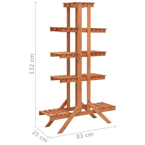 vidaXL Växtställ 83x25x132 cm granträ Orange